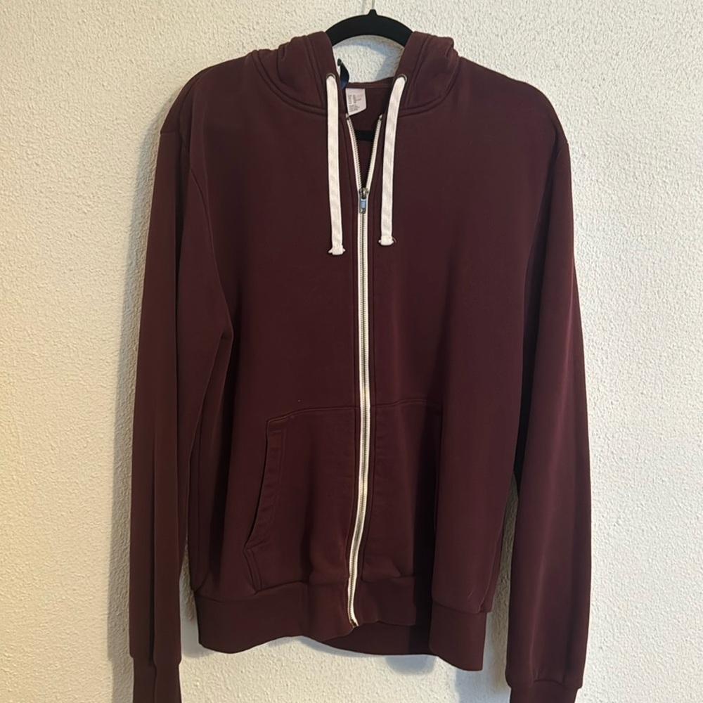 DIVIDED Maroon Red Zip Up Hoodie
